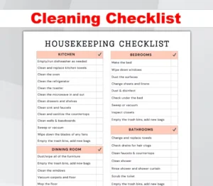 2026 professional house cleaning checklist comparing standard maintenance vs deep clean in Gibraltar.