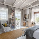 Professional Airbnb & short-term rental cleaning team in Gibraltar staging a luxury bedroom for the next guest.